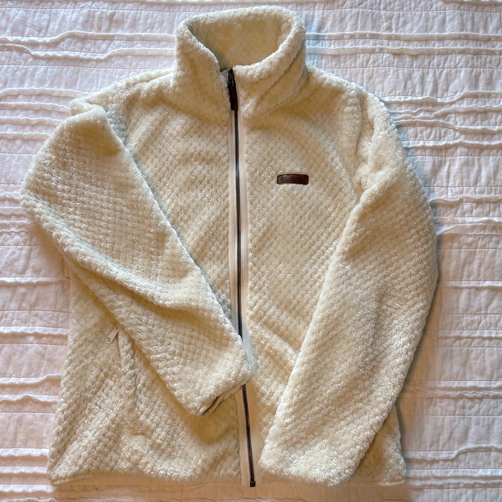 Columbia Women’s Fireside Chalk Full-Zip High Pile Jacket Sz M